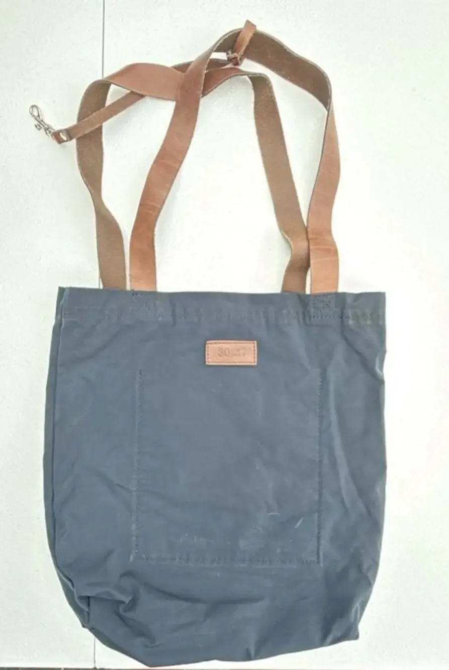 m0851 30th Anniversary Nylon Tote Bag Leather Straps Black Canada Rare